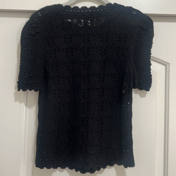 Anthropologie Pointell Sweater tee black - Picture 5 of 5